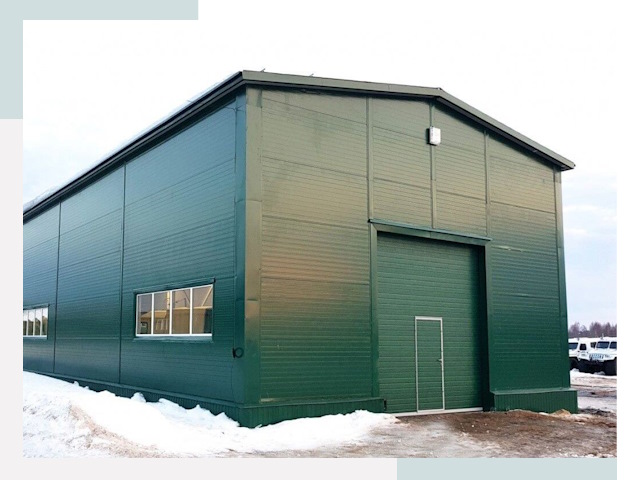 Двускатные ангары в Малоярославце