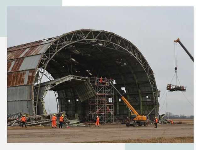 Демонтаж ангаров в Малоярославце